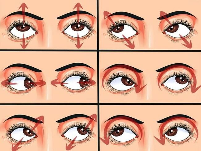 mouvements oculaires en gymnastique pour restaurer la vision